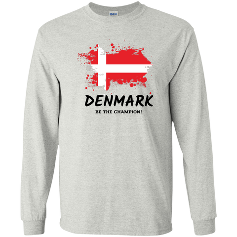 Fifa World Cup 2018 Denmark Youth Long T-Shirt Ash / YS T-Shirts - LiteBoy Store