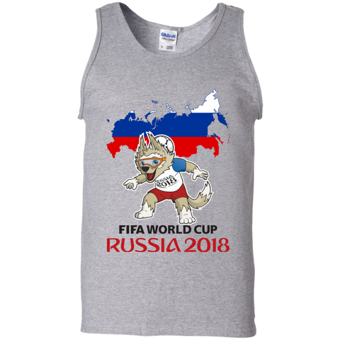 Russia World Cup 2018 Mascot Zabivaka Tank Top Sport Grey / S T-Shirts - LiteBoy Store