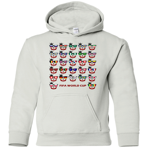 FIFA WORLD CUP 2018 - Country Youth Hoodie White / YS Sweatshirts - LiteBoy Store