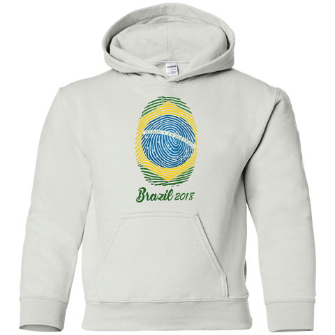 WORLD CUP - BRAZIL 2018 Youth Hoodie White / YS Sweatshirts - LiteBoy Store