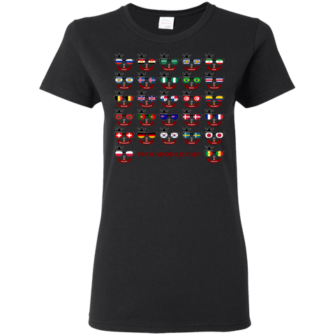 FIFA WORLD CUP 2018 - Country Women's T-Shirt Black / S T-Shirts - LiteBoy Store