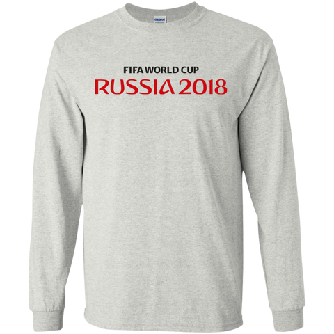 Fifa World Cup Russia Youth Long T-Shirt Ash / YS T-Shirts - LiteBoy Store