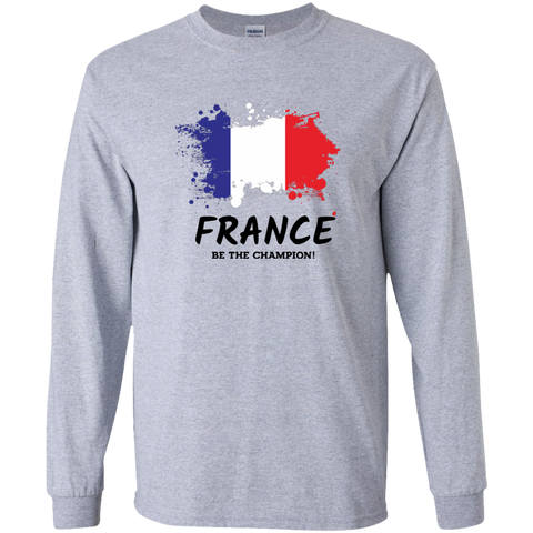 Fifa World Cup 2018 France Youth Long T-Shirt Sport Grey / YS T-Shirts - LiteBoy Store