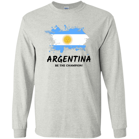 Fifa World Cup 2018 Argentina Youth Long T-Shirt Ash / YS T-Shirts - LiteBoy Store