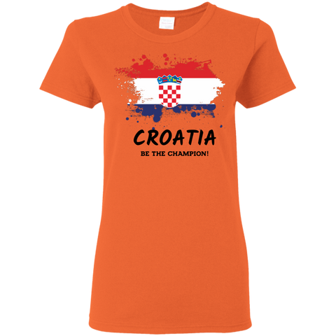 Fifa World Cup 2018 Croatia Women's T-Shirt Orange / S T-Shirts - LiteBoy Store