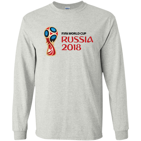Russia World Cup 2018 Youth Long T-Shirt Ash / YS T-Shirts - LiteBoy Store