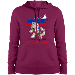 Russia World Cup 2018 Mascot Zabivaka Ladies' Hooded Sweatshirts - LiteBoy Store