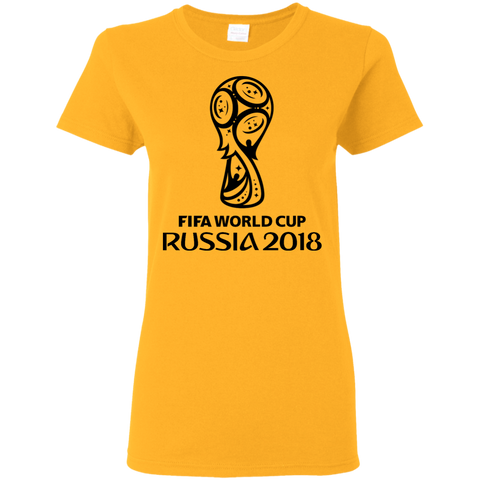 Russia World Cup 2018 Women's T-Shirt Gold / S T-Shirts - LiteBoy Store