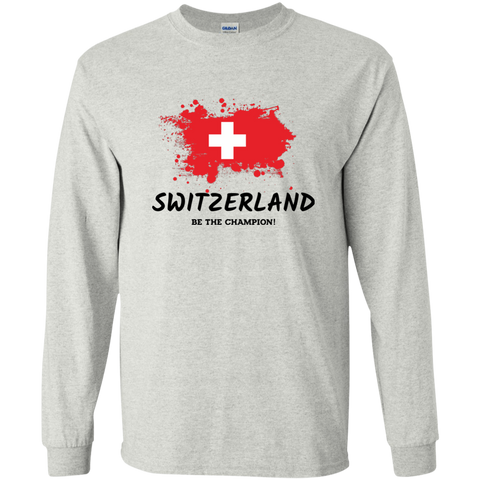 Fifa World Cup 2018 Switzerland Youth Long T-Shirt Ash / YS T-Shirts - LiteBoy Store