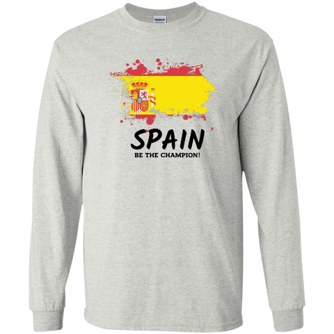 Fifa World Cup 2018 Spain Youth Long T-Shirt Ash / YS T-Shirts - LiteBoy Store