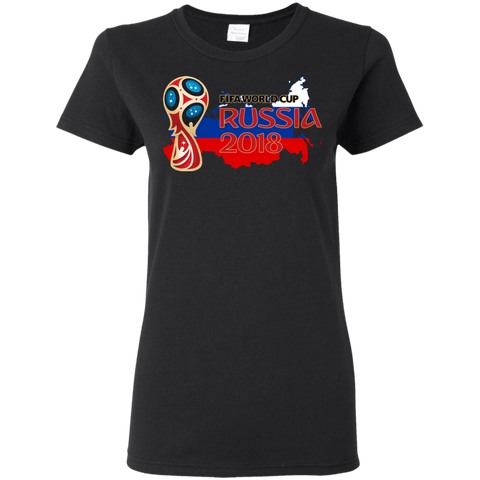 Russia World Cup 2018 Women's T-Shirt Black / S T-Shirts - LiteBoy Store